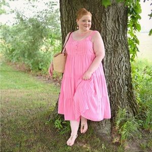 Ulla Popken Striped Linen Dress